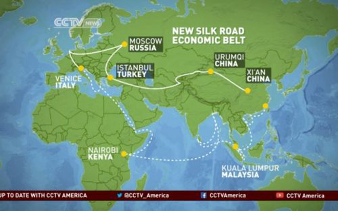 China's trade along route of 