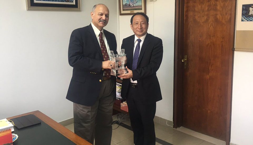 Chairman of Association of Chinese Enterprises, Li Zhizhun, calls on Senator Mushahid Hussain